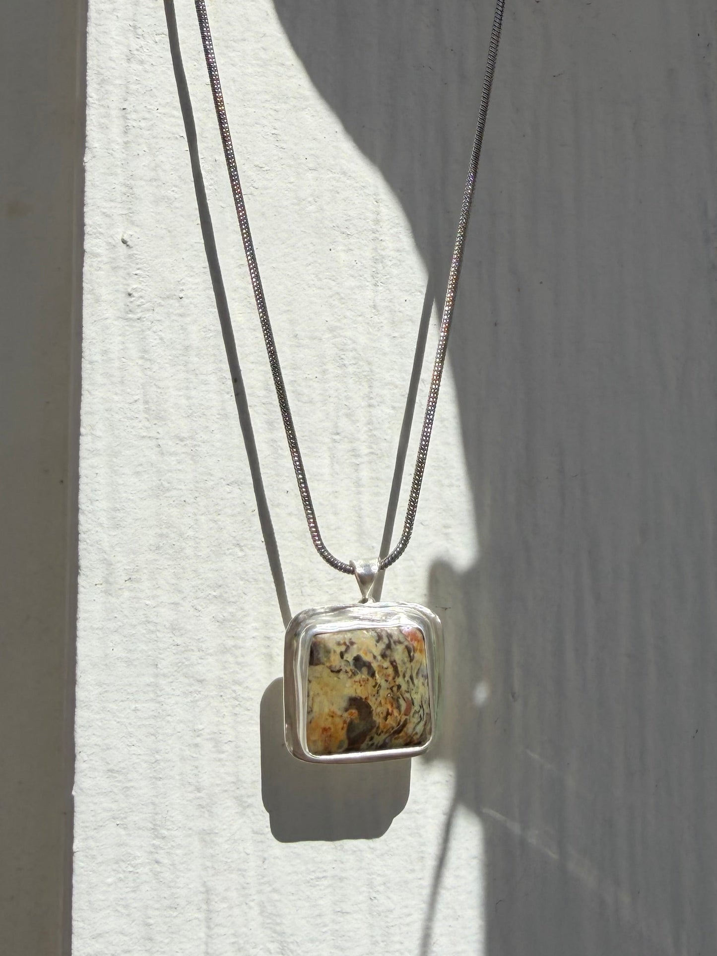 Square Jasper Pendant