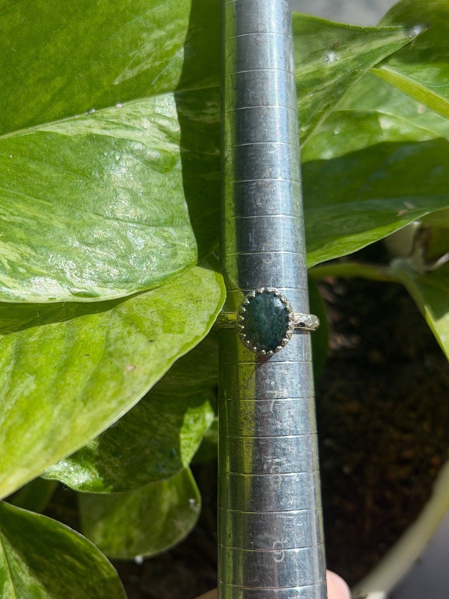 Moss Agate Ring