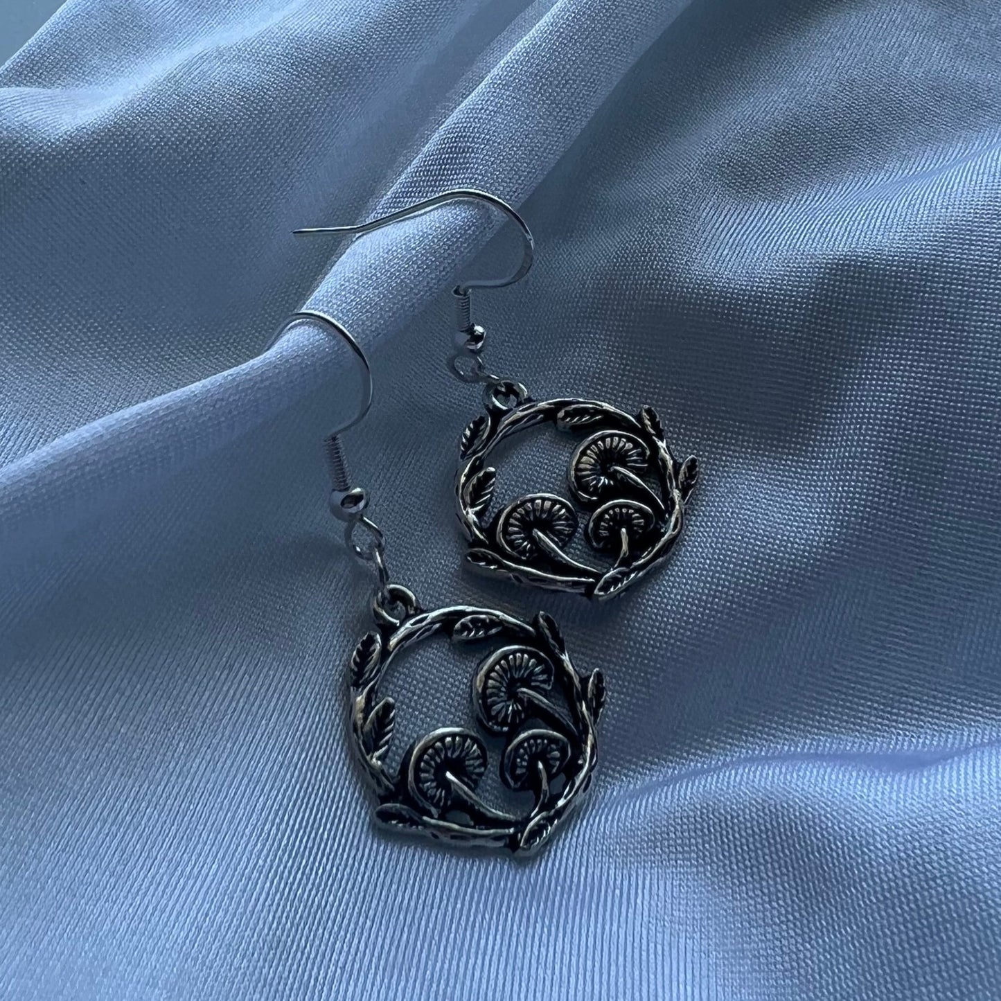enchanted mushroom forest earrings