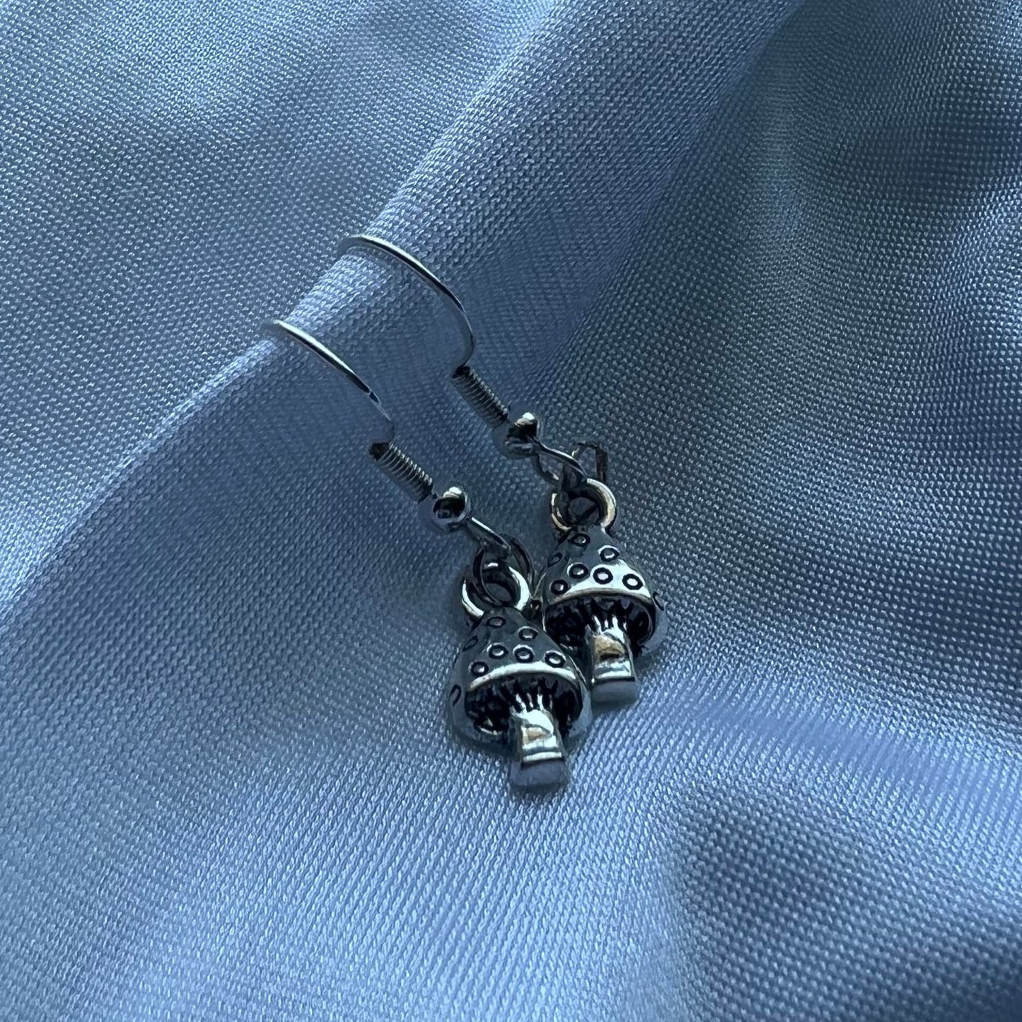dainty mushroom earrings