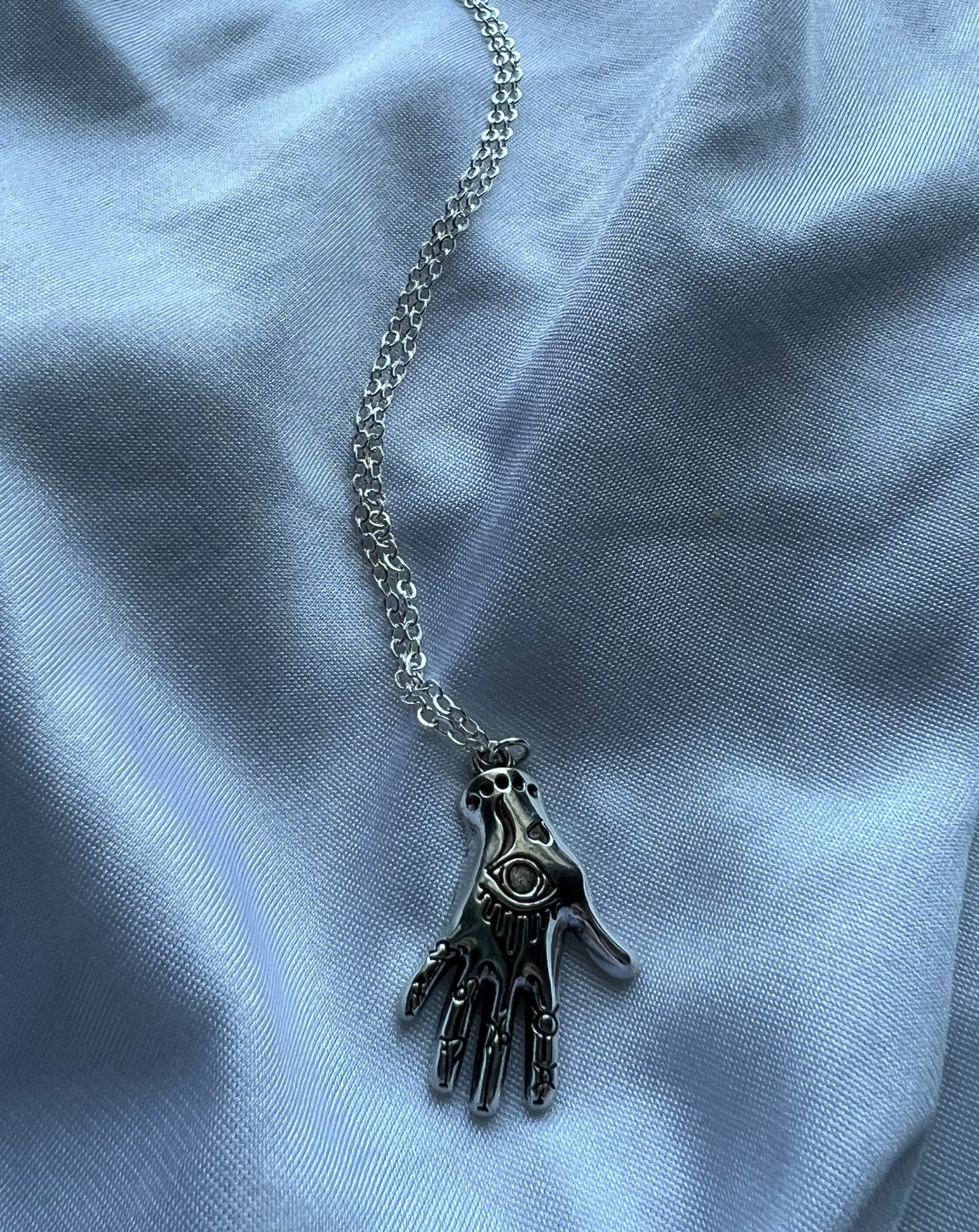 hippie hand necklace