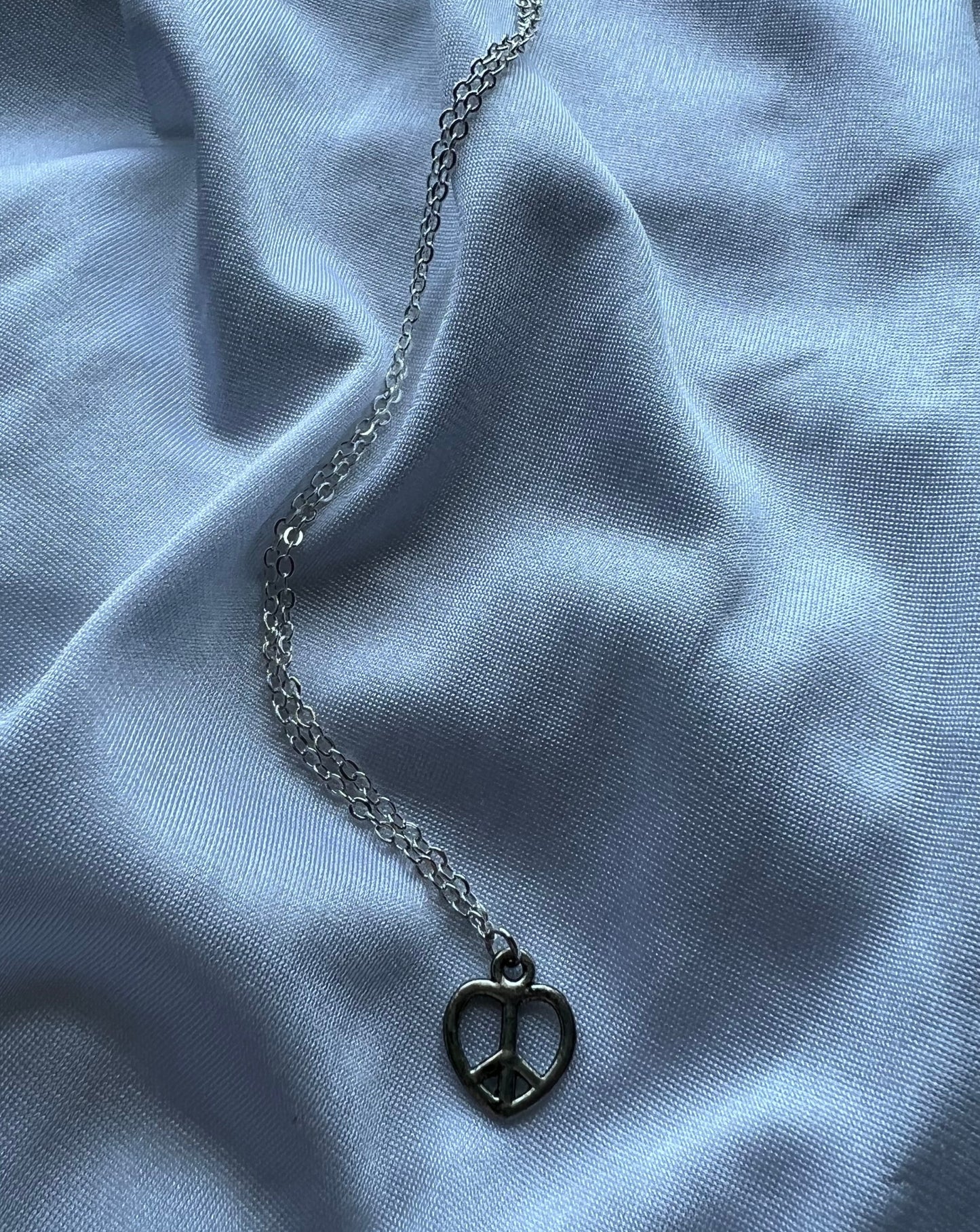heart peace necklace
