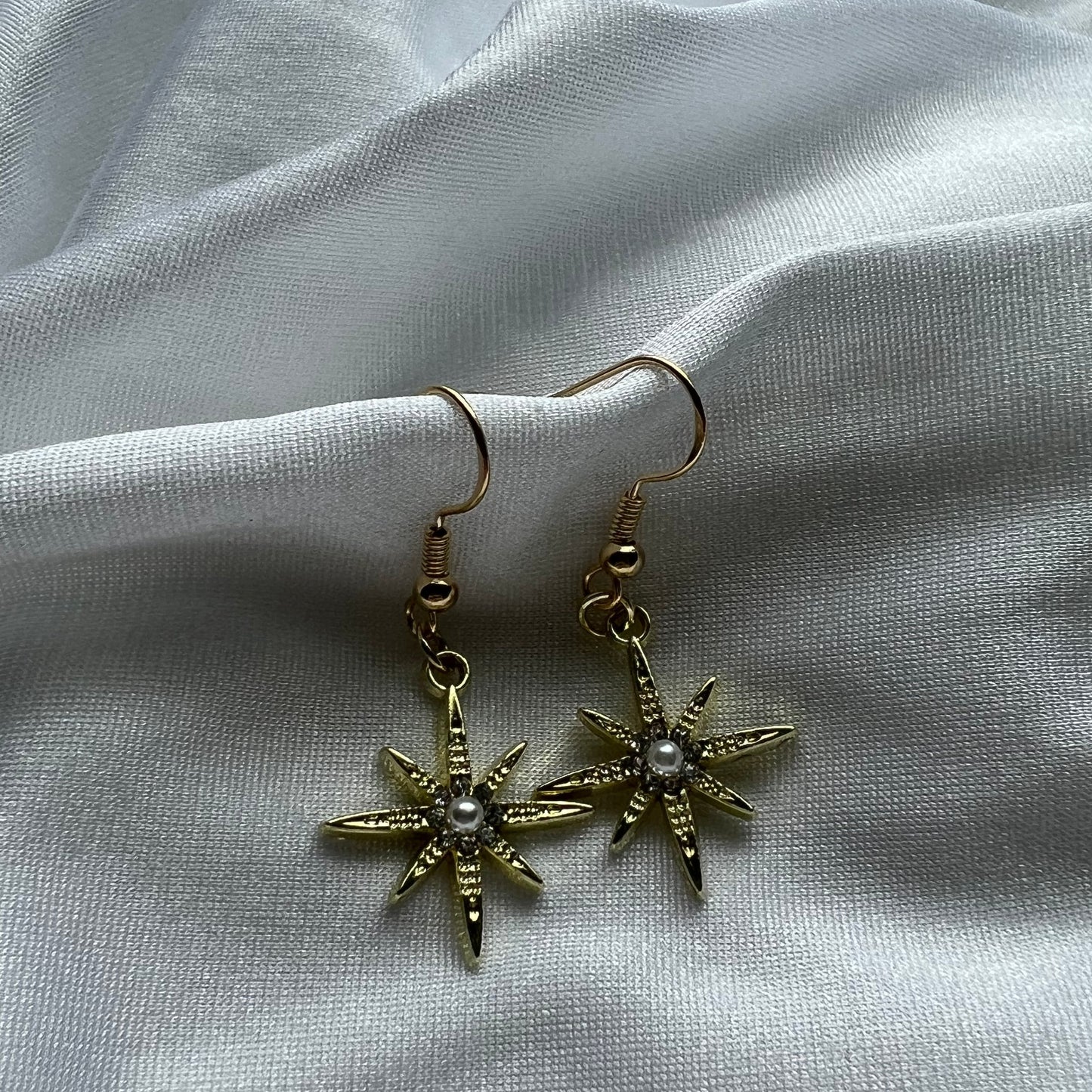 pearl star earrings