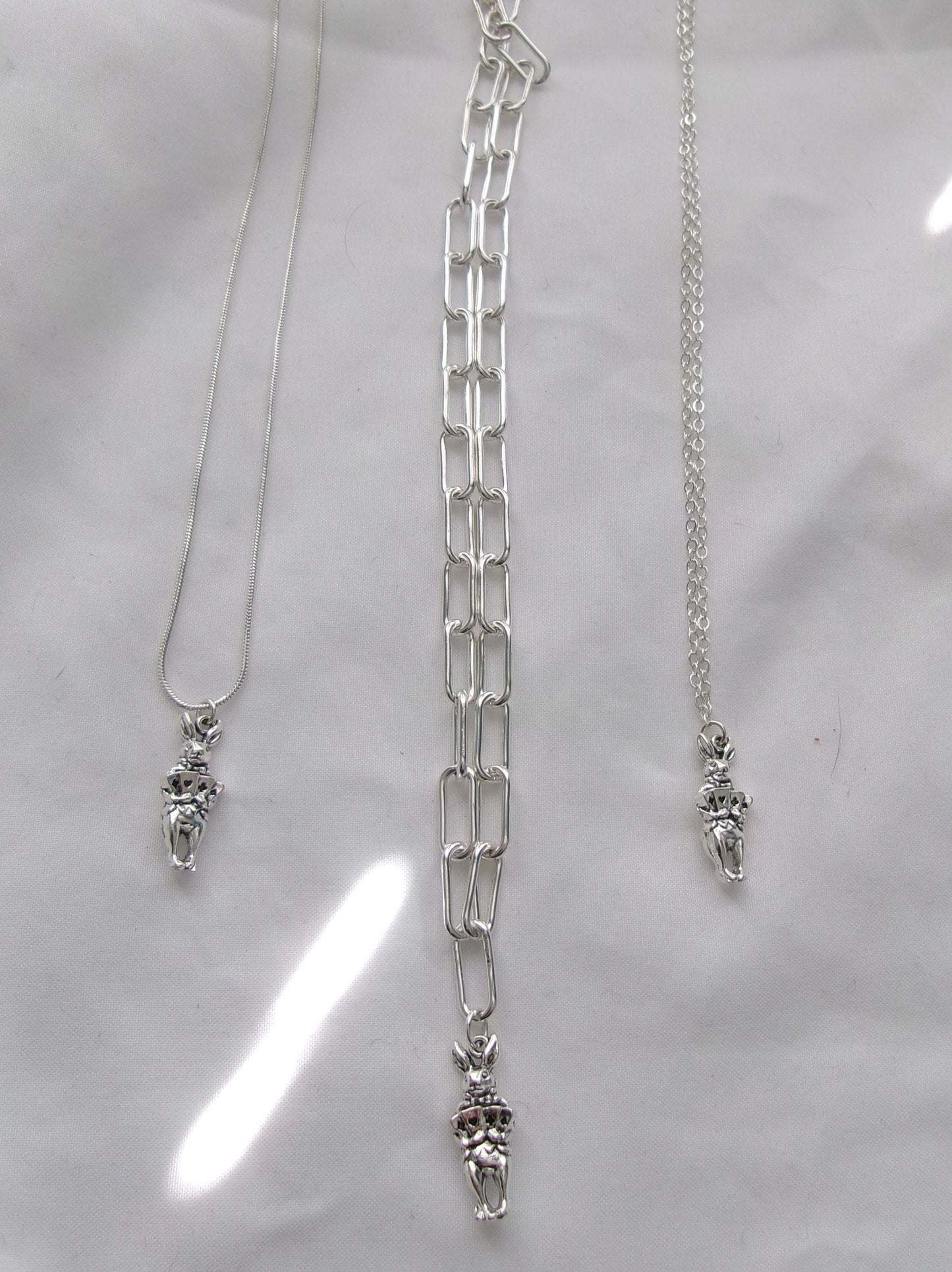 new alice rabbit necklace