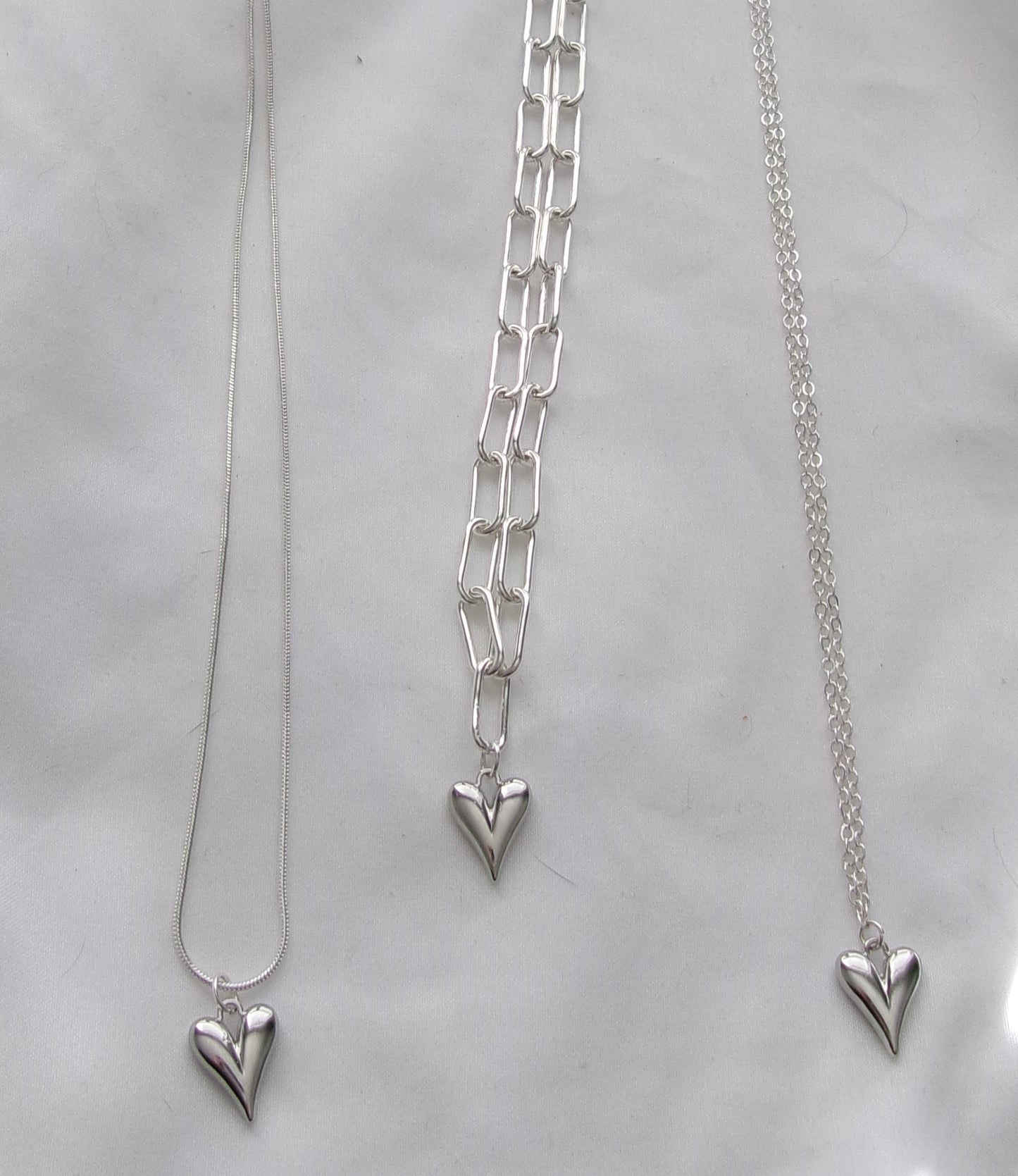 new metal heart necklace