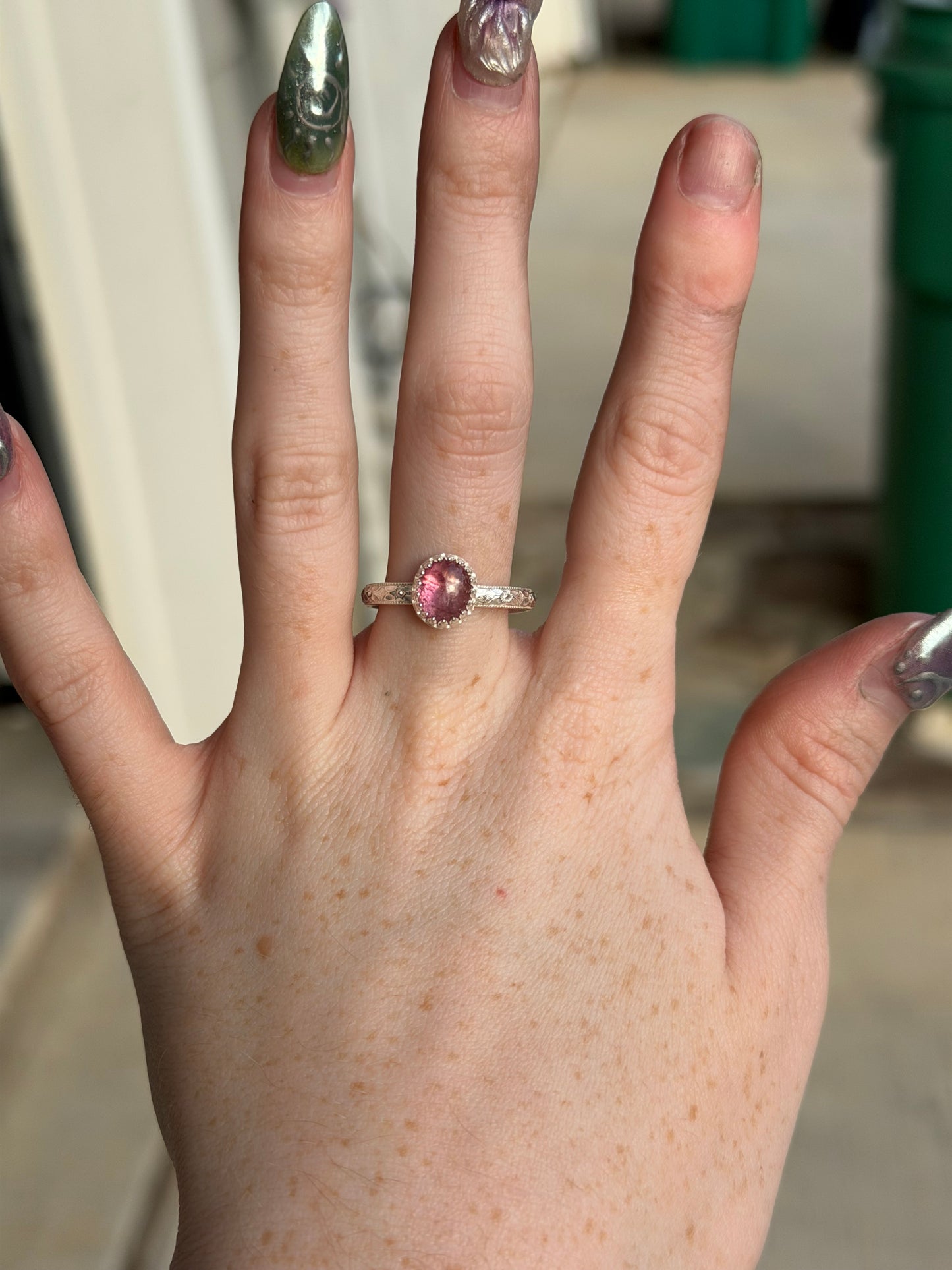Pink Tourmaline Ring