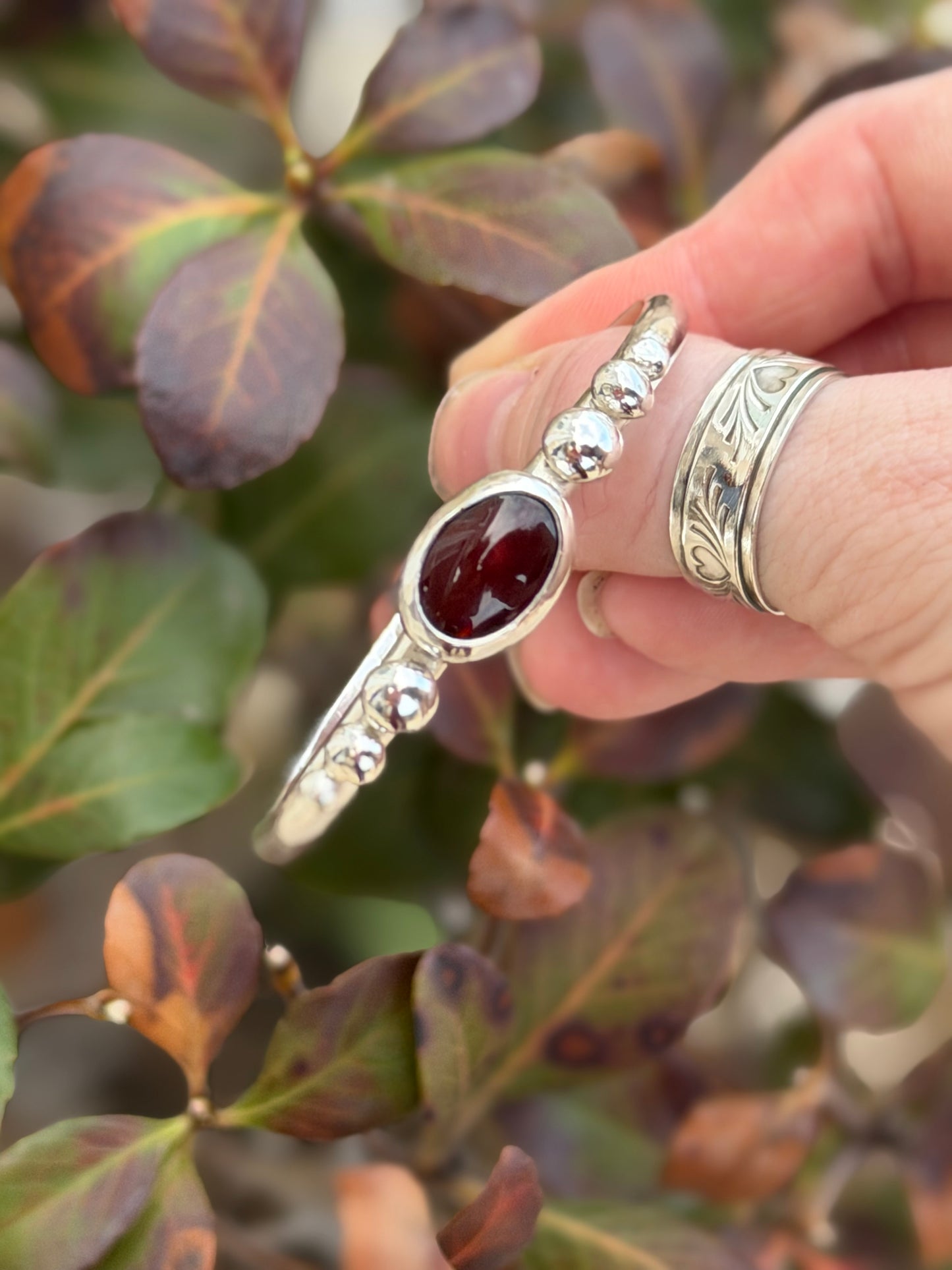 Detailed Sterling Silver Cuff