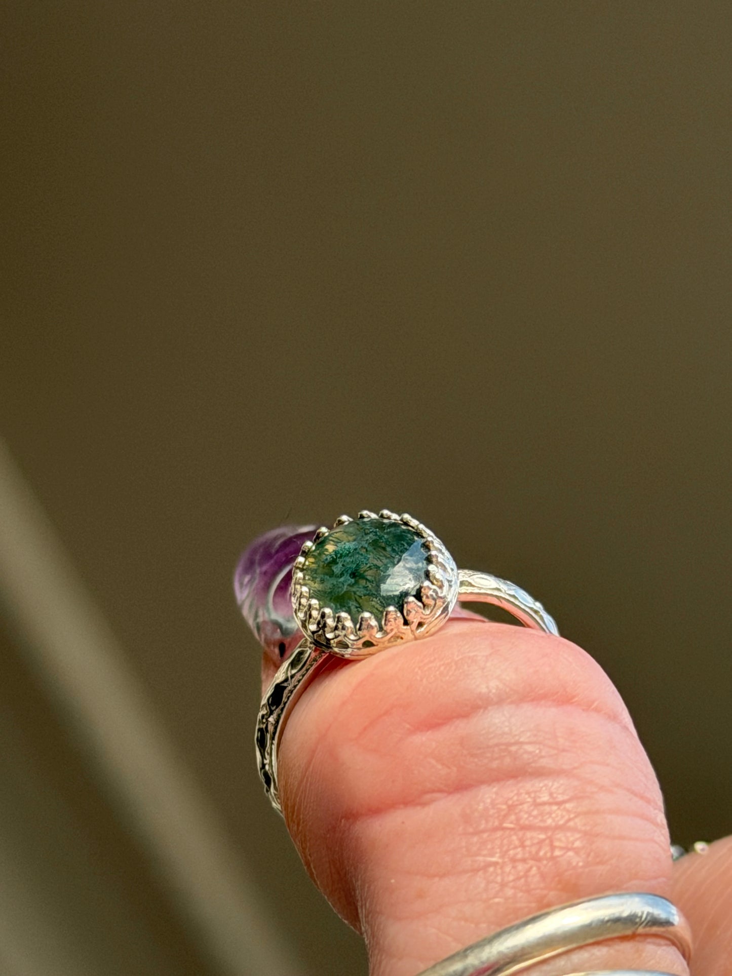Moss Agate Ring