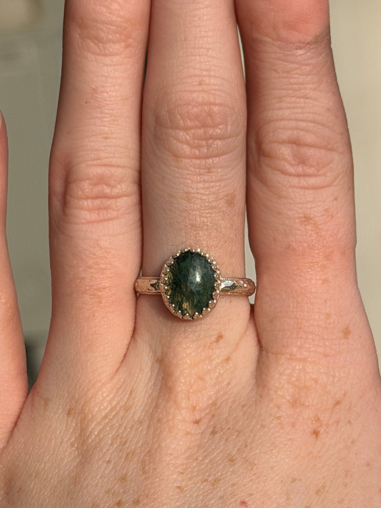 Moss Agate Ring