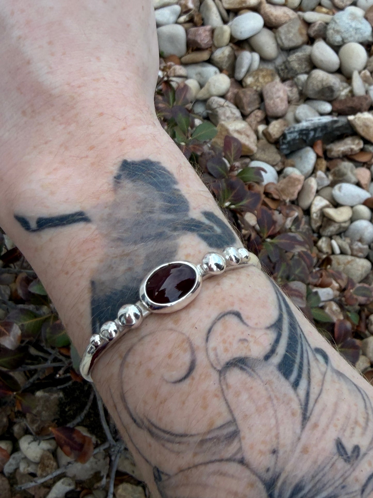 Detailed Sterling Silver Cuff