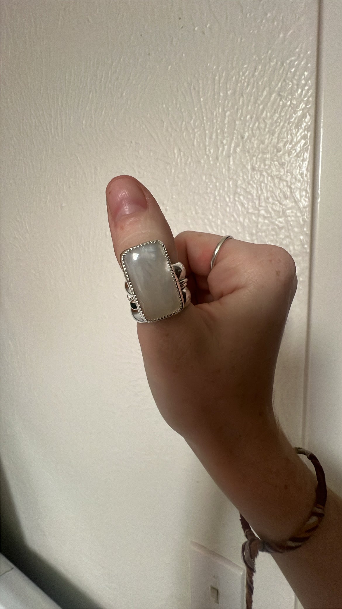 Mother of Pearl Sterling Silver Ring