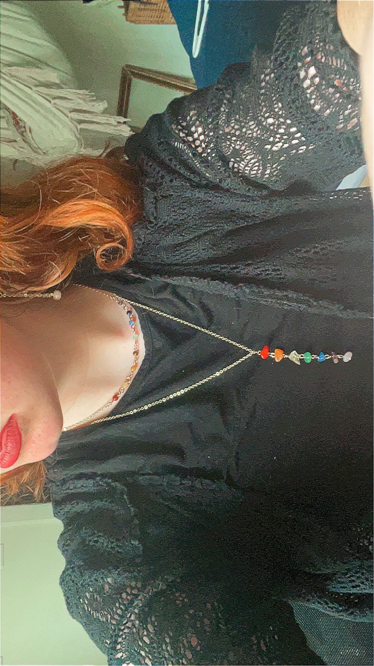 beaded rainbow necklace