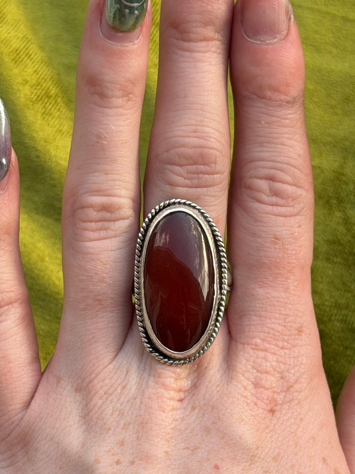 Statement Carnelian Ring