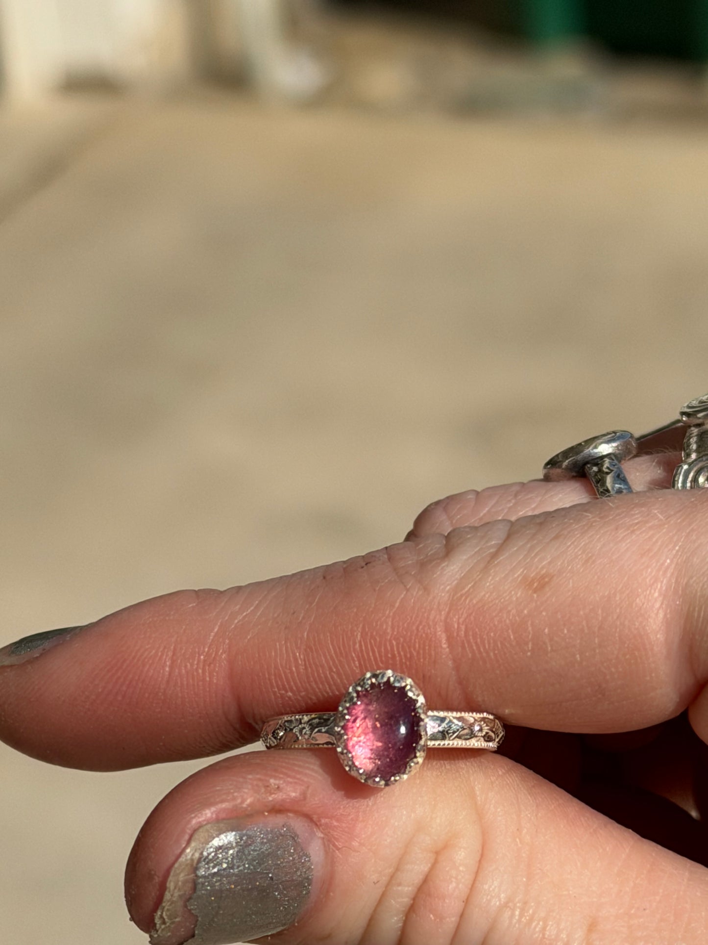 Pink Tourmaline Ring