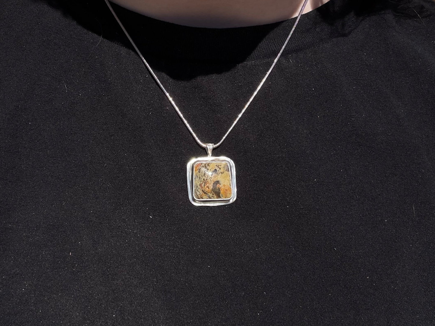 Square Jasper Pendant