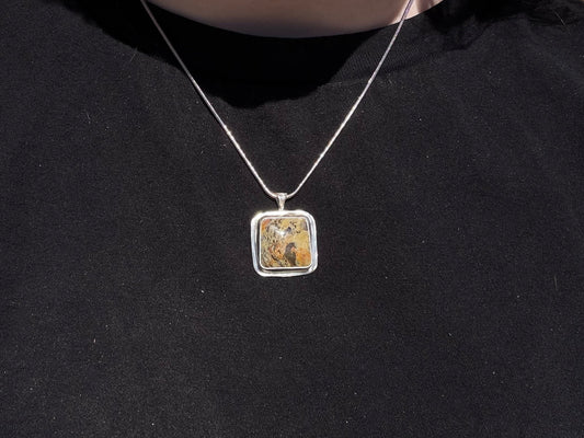 Square Jasper Pendant