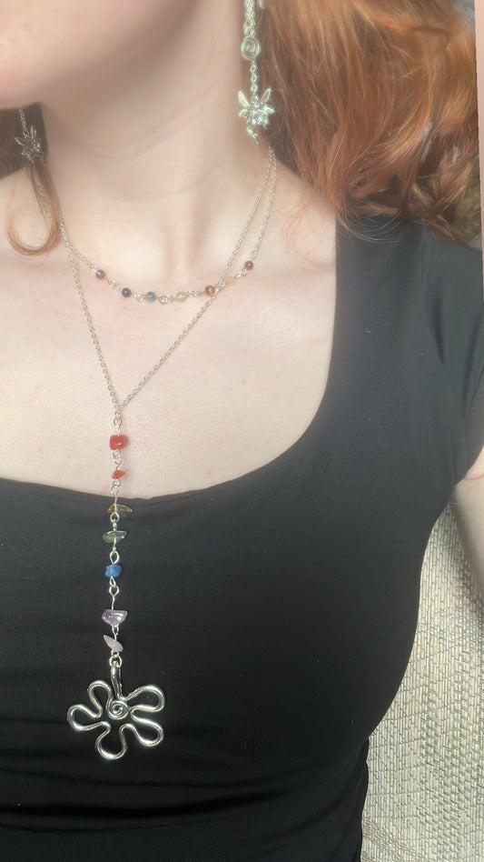 Groovy rainbow necklace