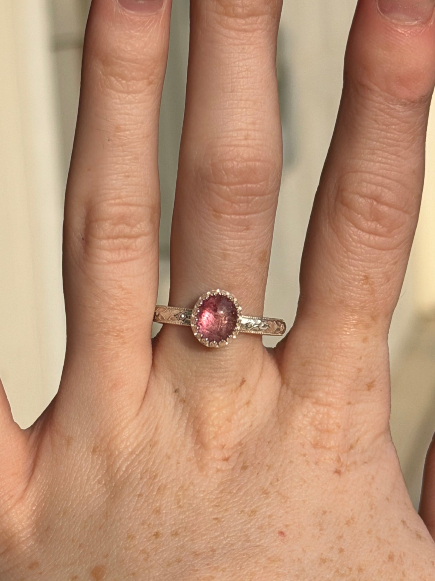 Pink Tourmaline Ring