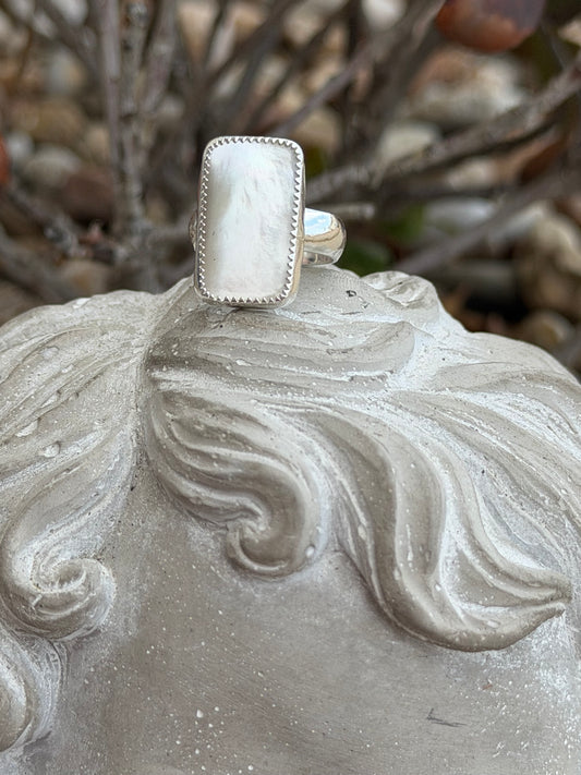 Mother of Pearl Sterling Silver Ring