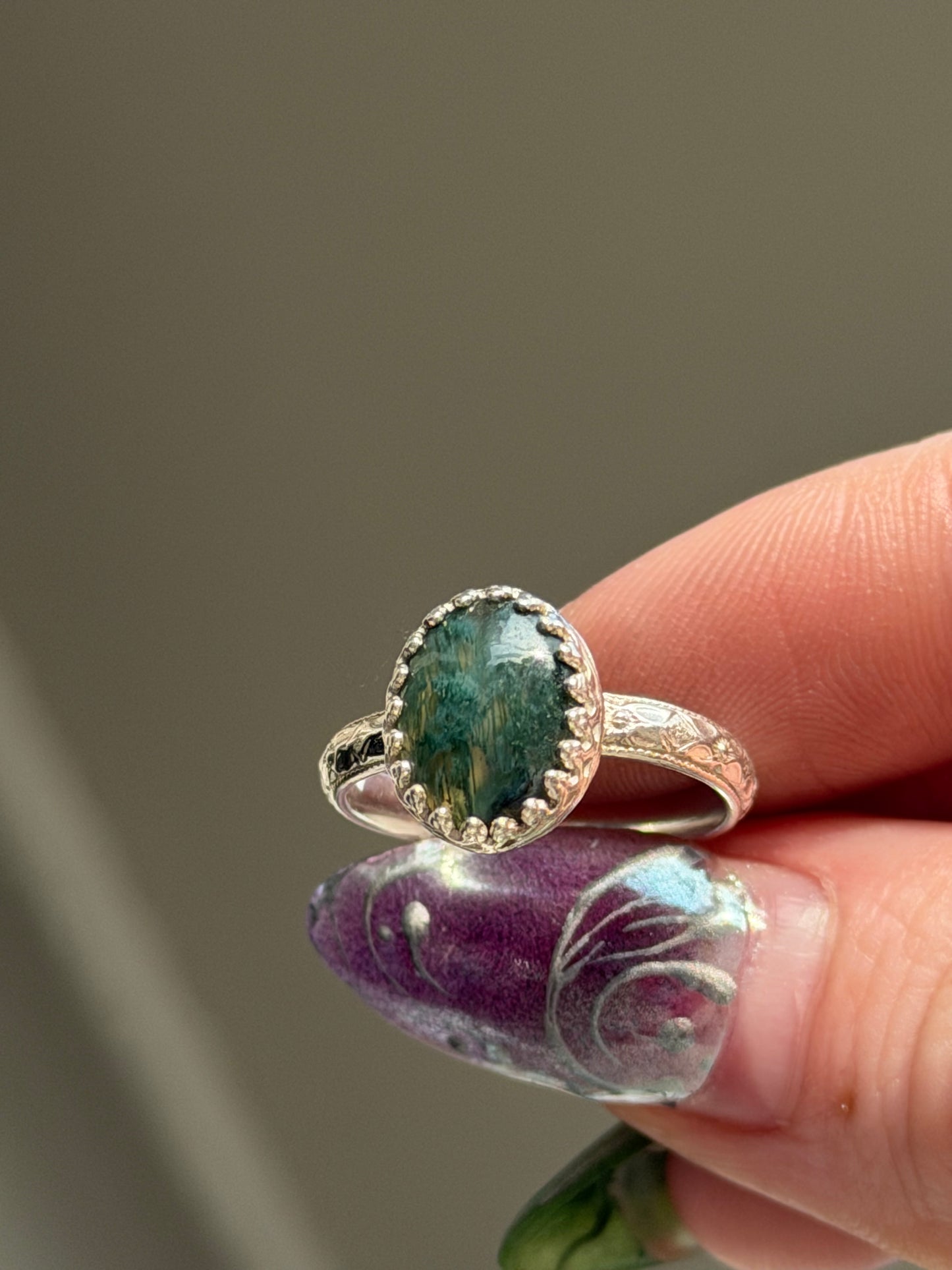 Moss Agate Ring