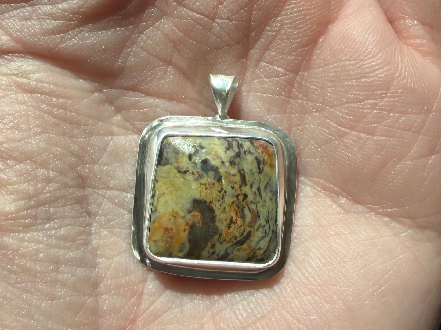 Square Jasper Pendant
