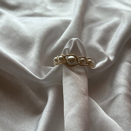 pearl wire wrap ring