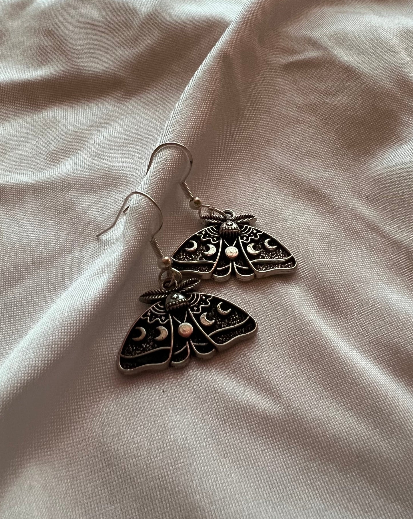 lunar moth earrings
