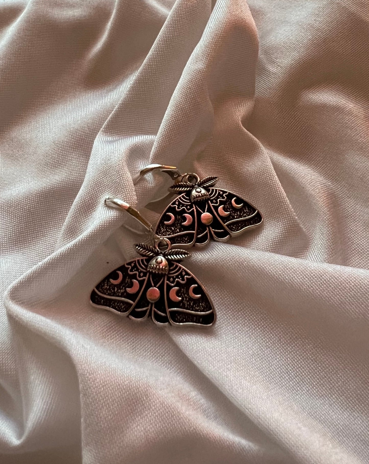 lunar moth earrings