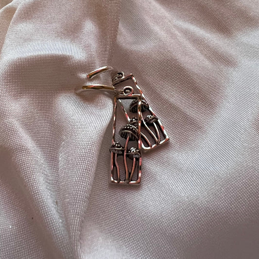 tall mushroom earrings