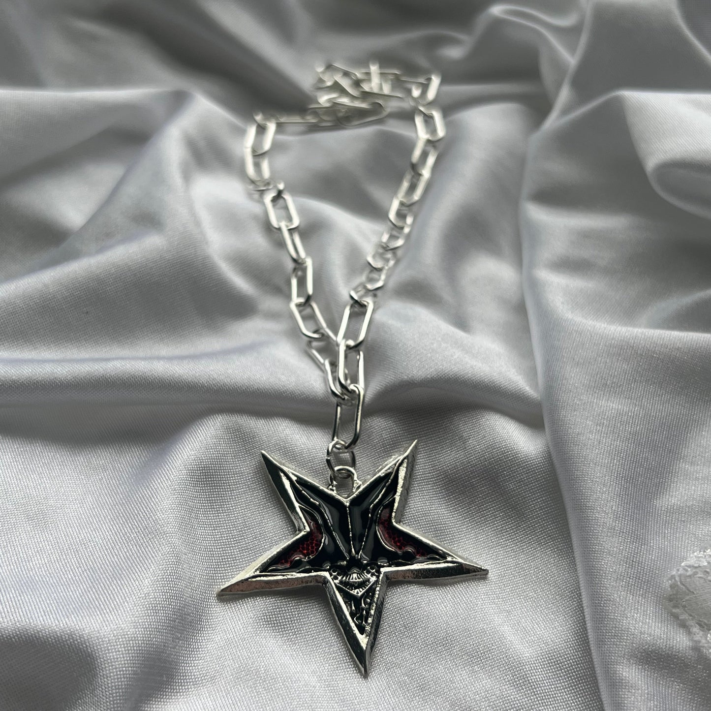enamel pentagram necklace