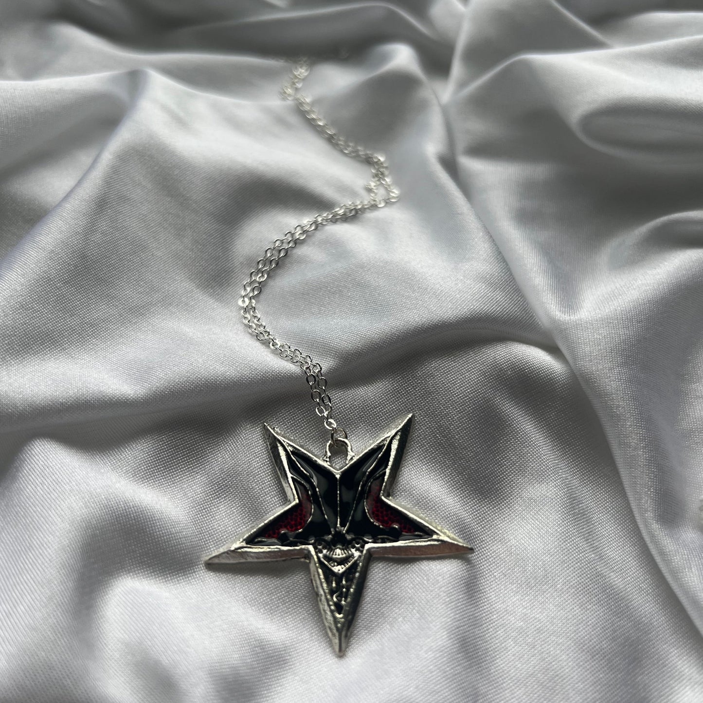 enamel pentagram necklace