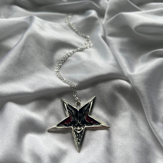 enamel pentagram necklace