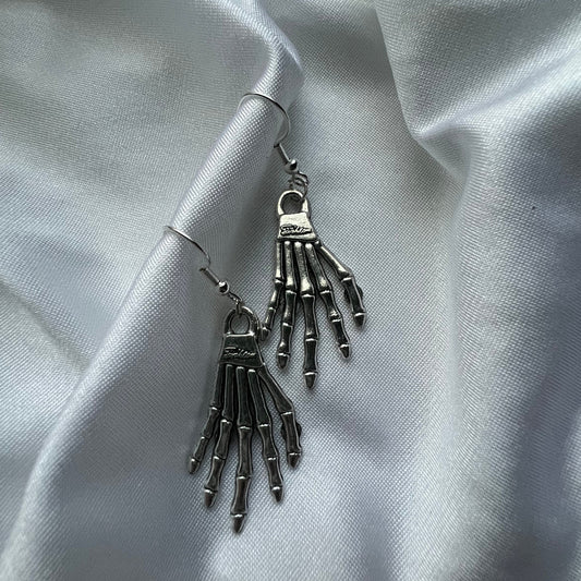 skeleton hand earrings