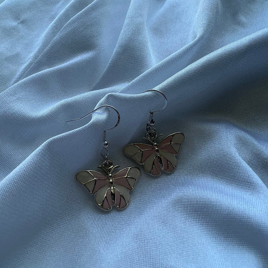 enamel butterfly earrings