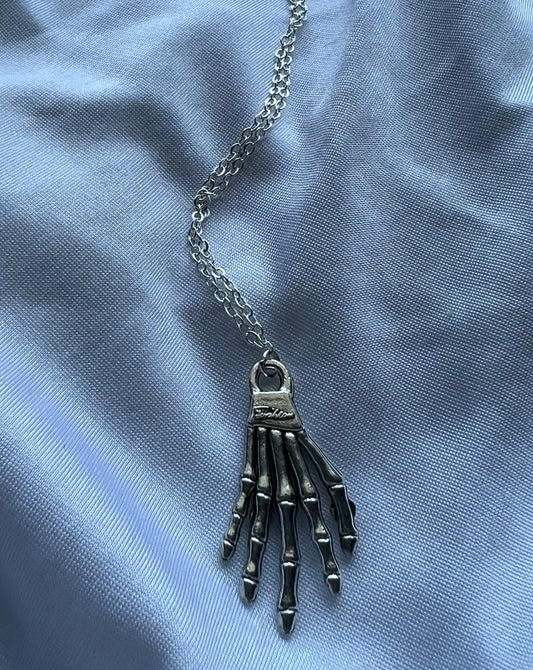 skeleton hand necklace