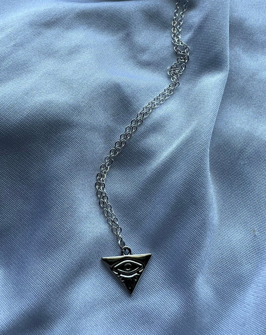 triangle eye necklace