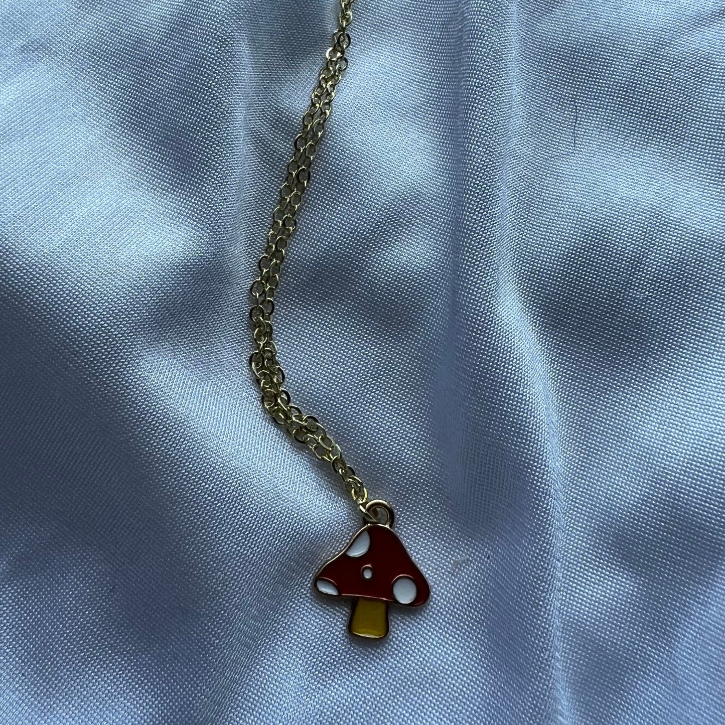 colorful mushroom necklace