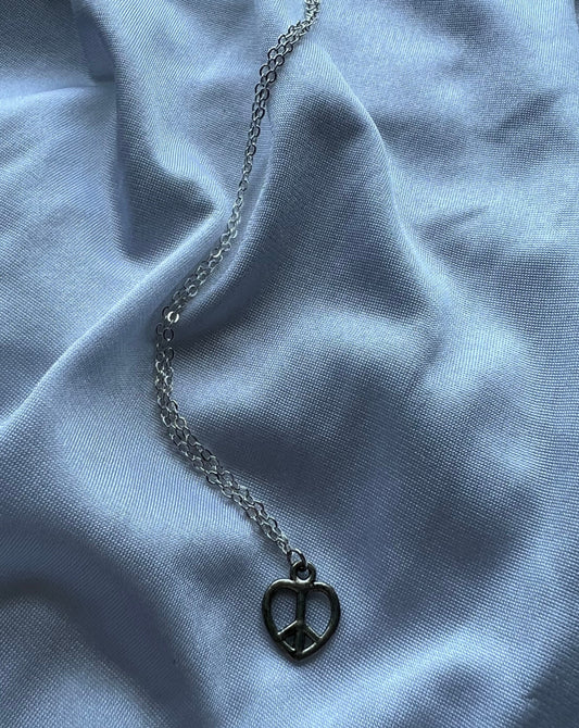 heart peace necklace