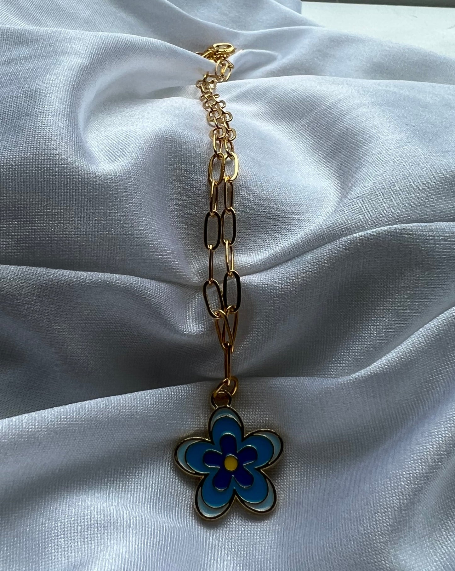 multicolored flower necklace