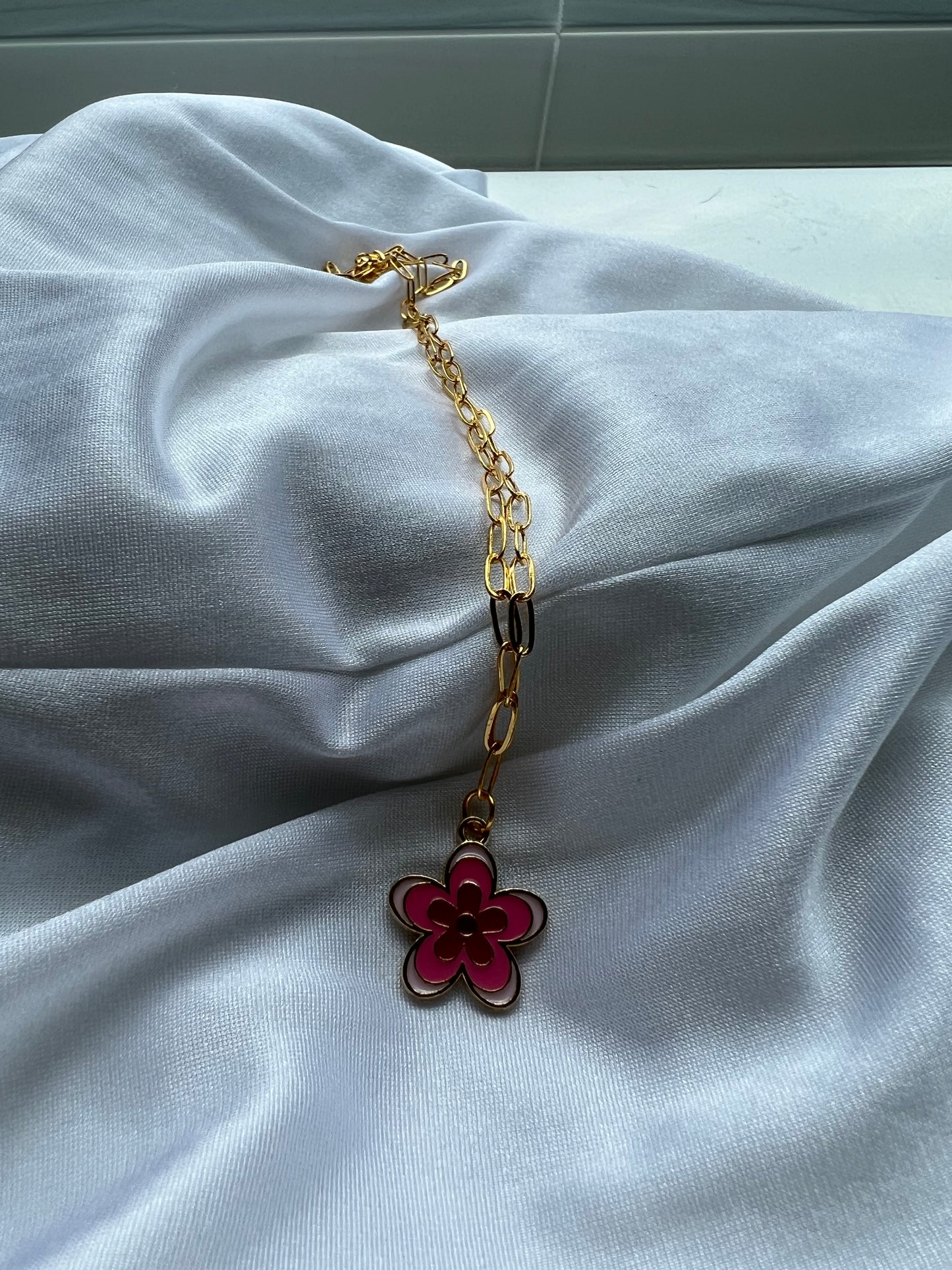 multicolored flower necklace