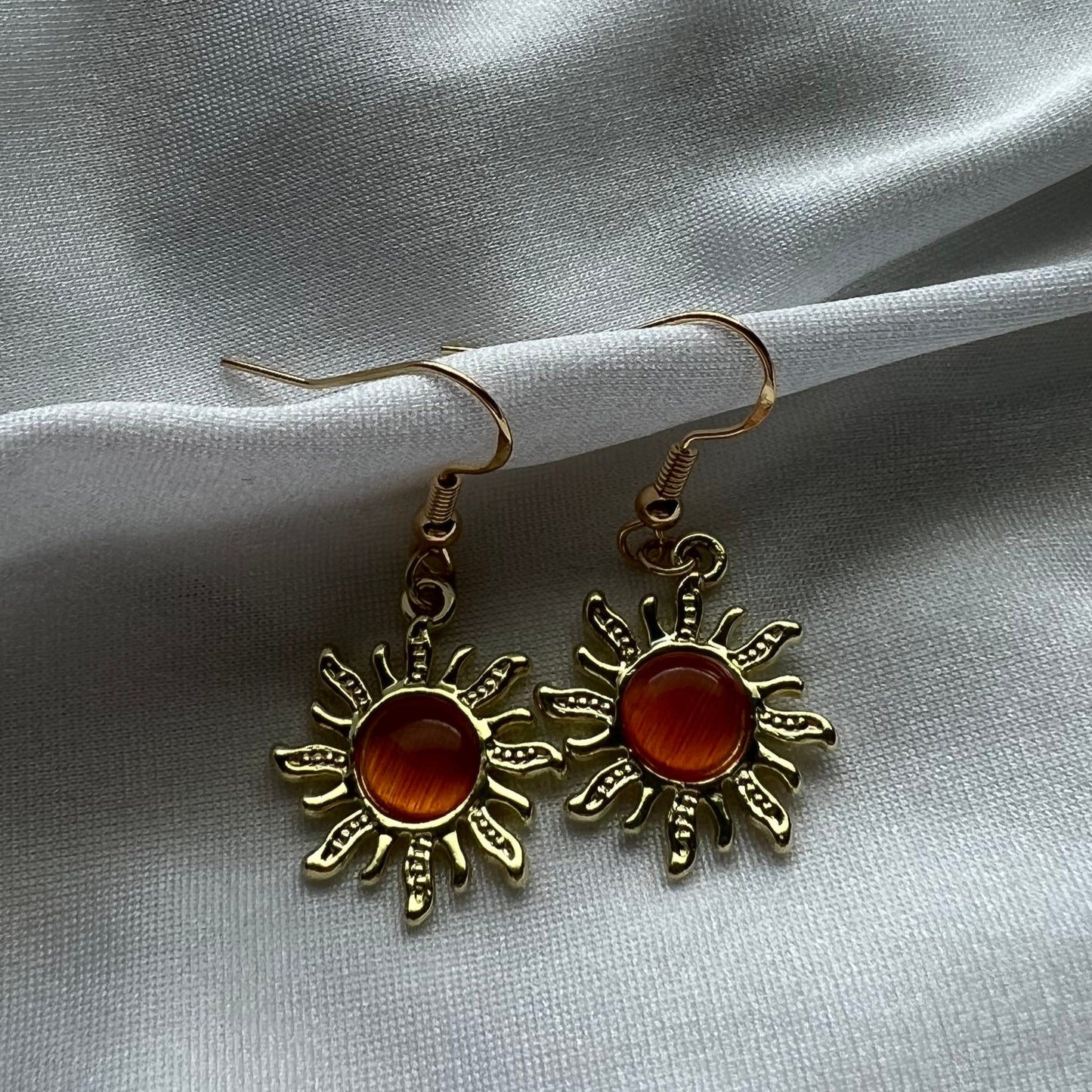 opal sun earrings