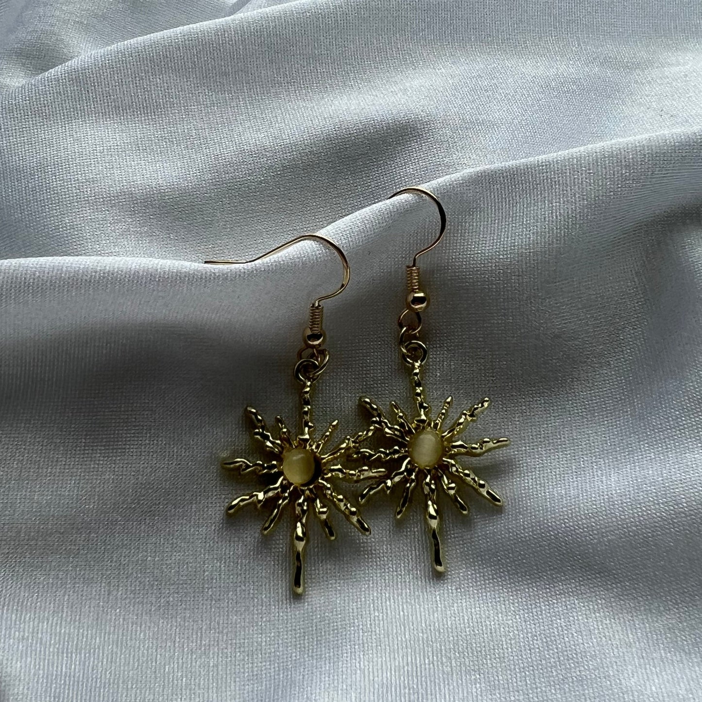 opal star earrings