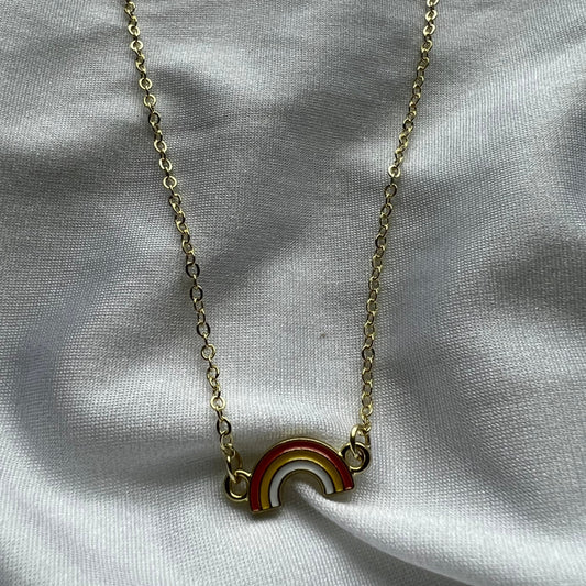 simplistic rainbow necklace