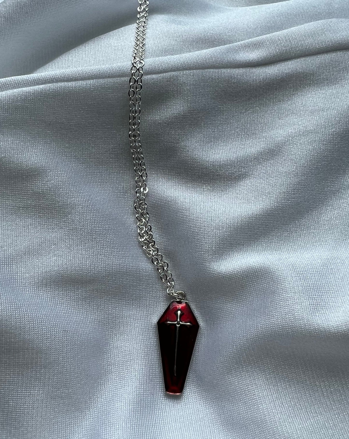 red coffin necklace