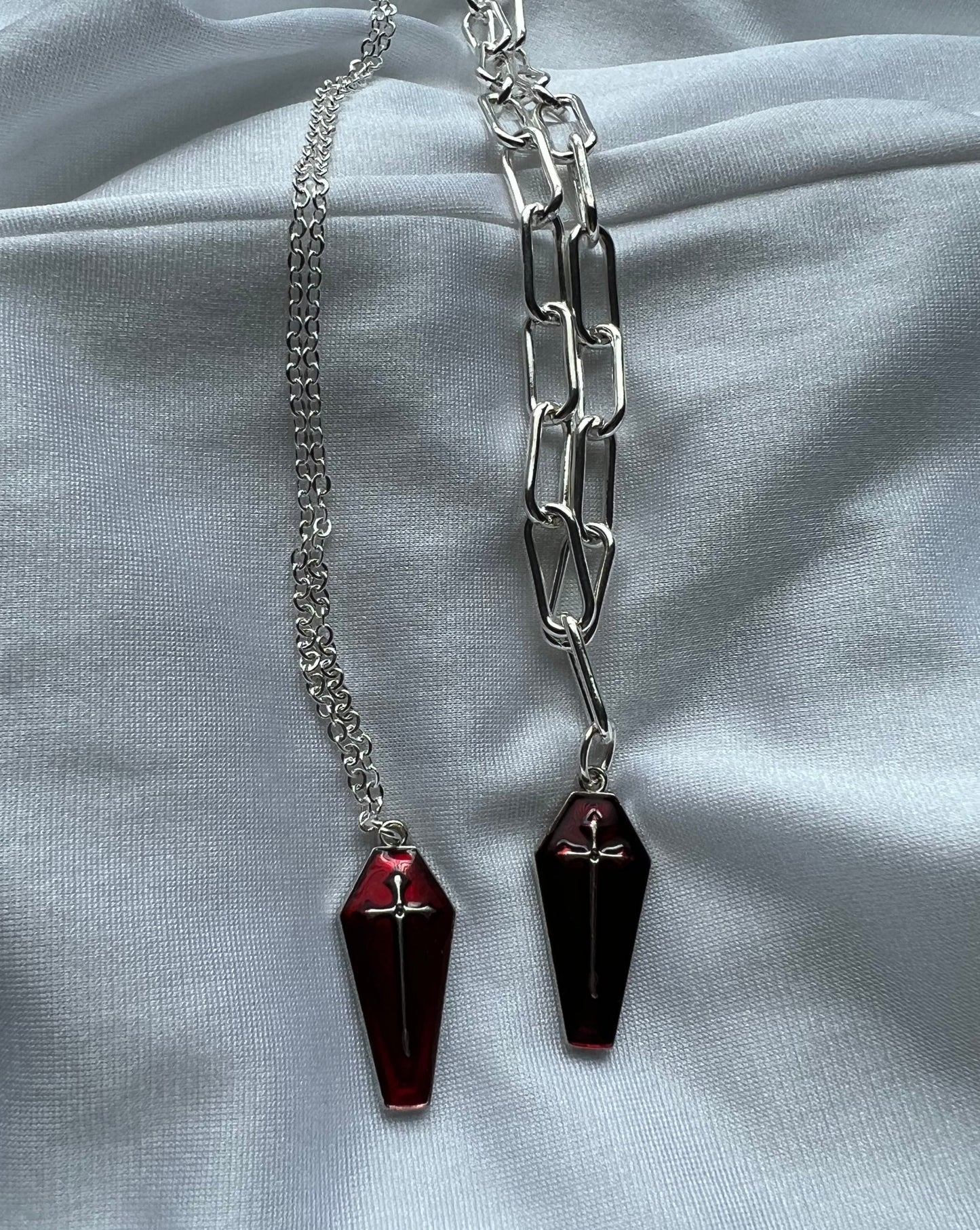 red coffin necklace
