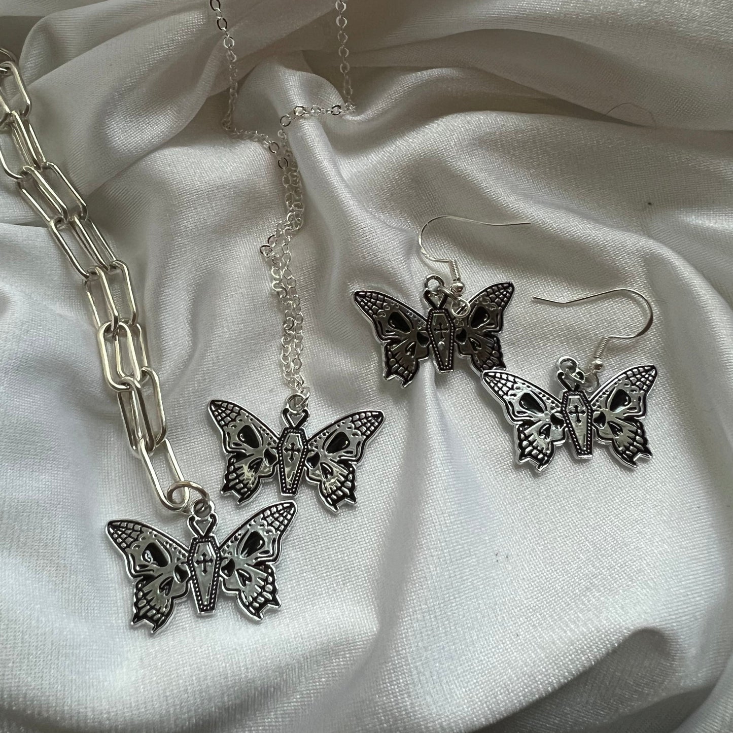new enamel cross butterfly earrings