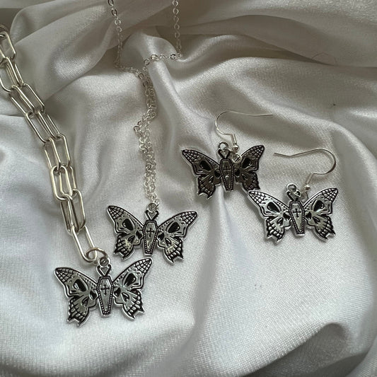 new enamel cross butterfly earrings