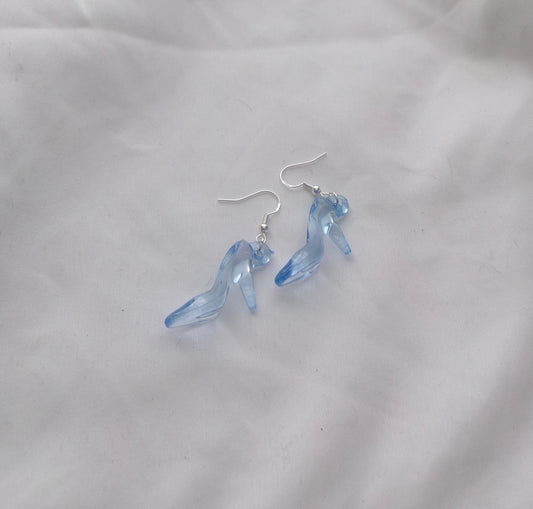 new blue heel earrings