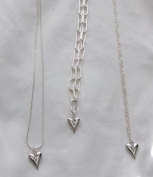 new metal heart necklace